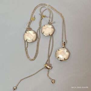 Kendra Scott Necklace 30" Earring Set Long Chain Pendant Drop Earrings